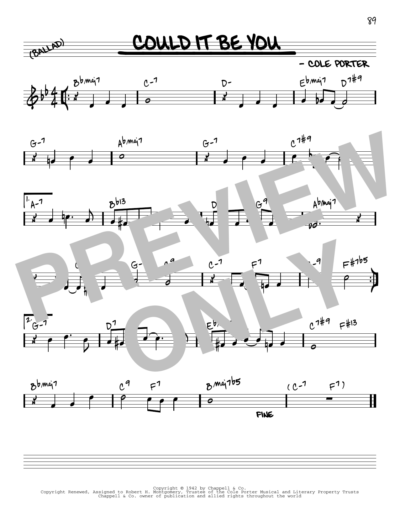 Download Cole Porter Could It Be You [Reharmonized version] Sheet Music