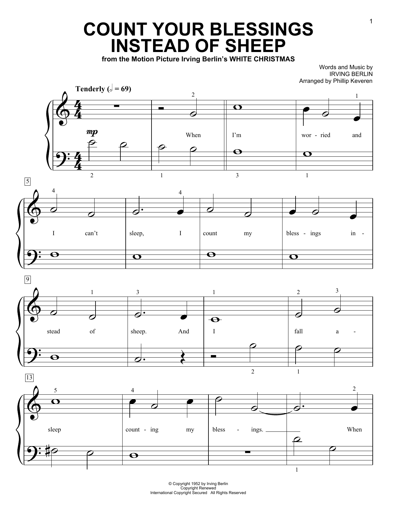 Download Irving Berlin Count Your Blessings Instead Of Sheep ( Sheet Music
