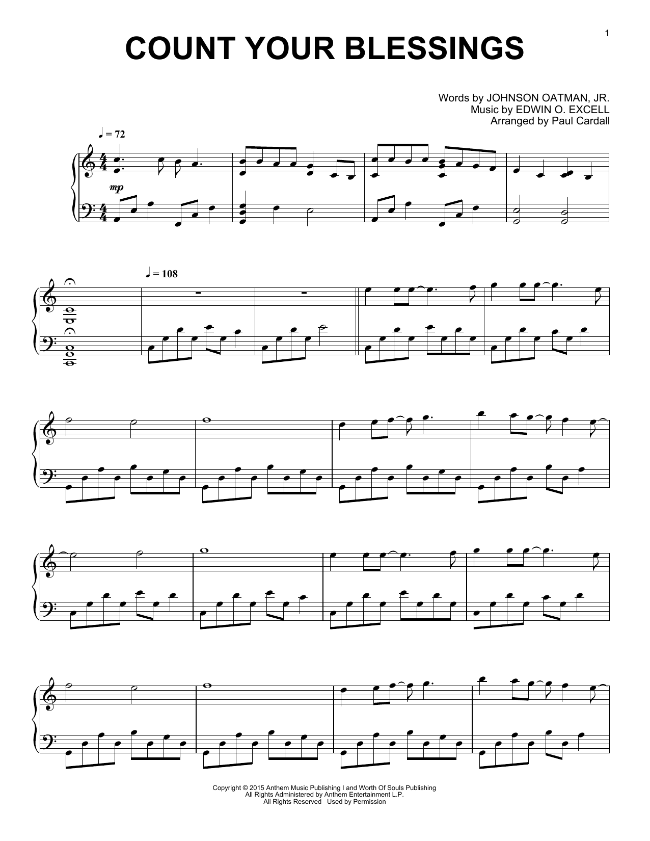 Download Paul Cardall Count Your Blessings Sheet Music