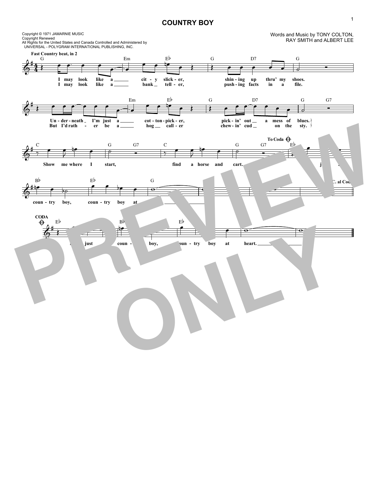 Download Ricky Skaggs Country Boy Sheet Music