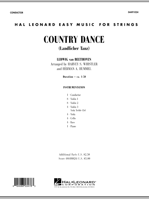Download Harvey Whistler Country Dance (Landlicher Tanz) - Full Sheet Music