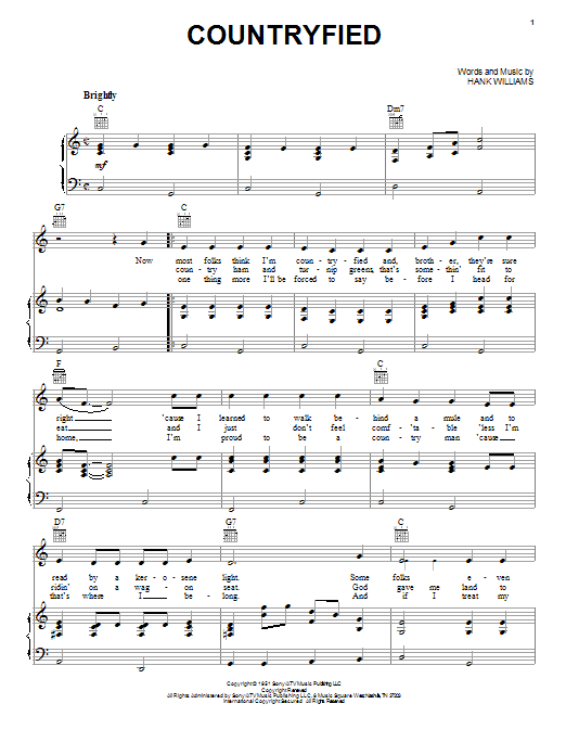 Download Hank Williams Countryfied Sheet Music