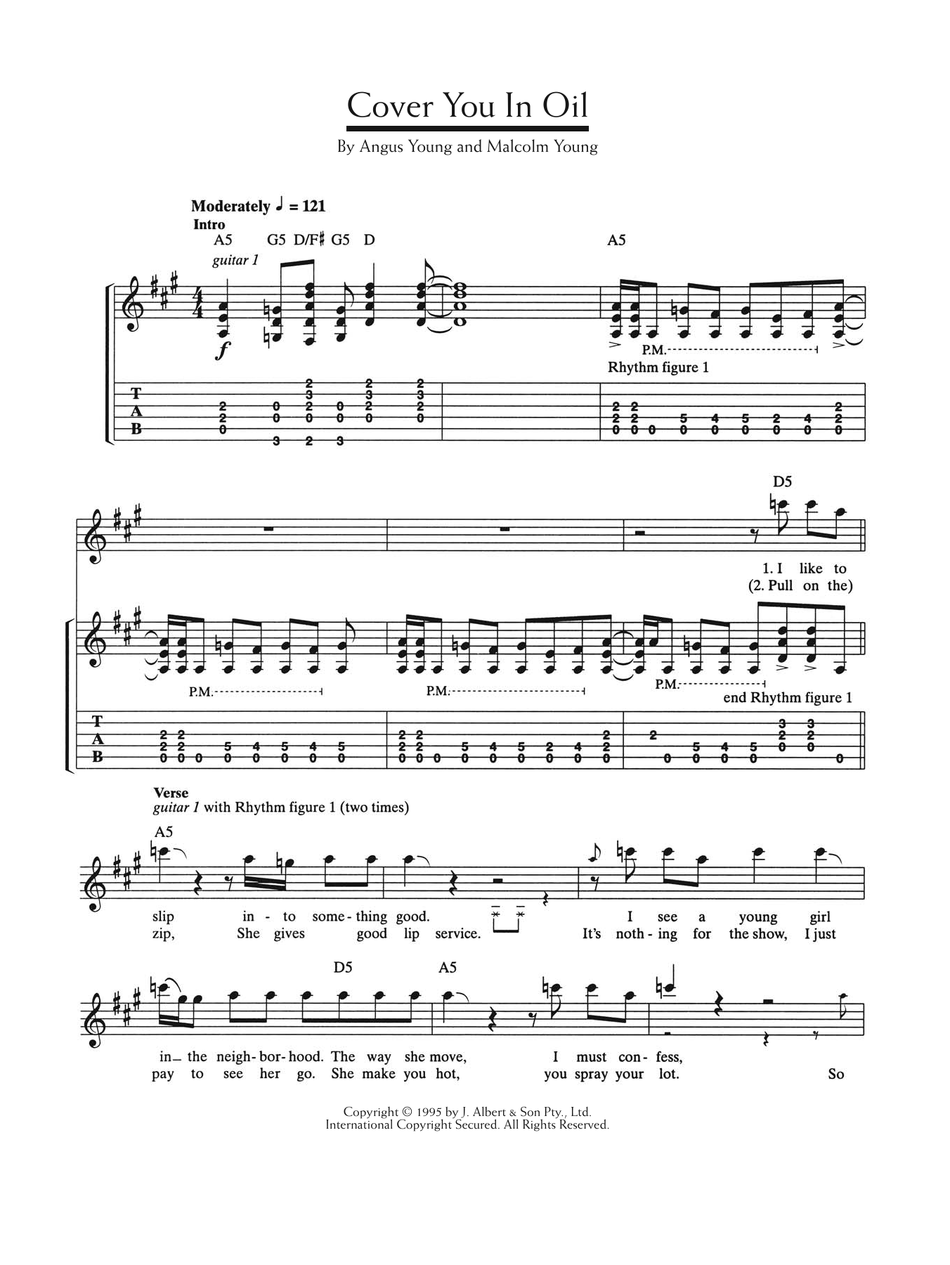 Download AC/DC Cover You In Oil Sheet Music