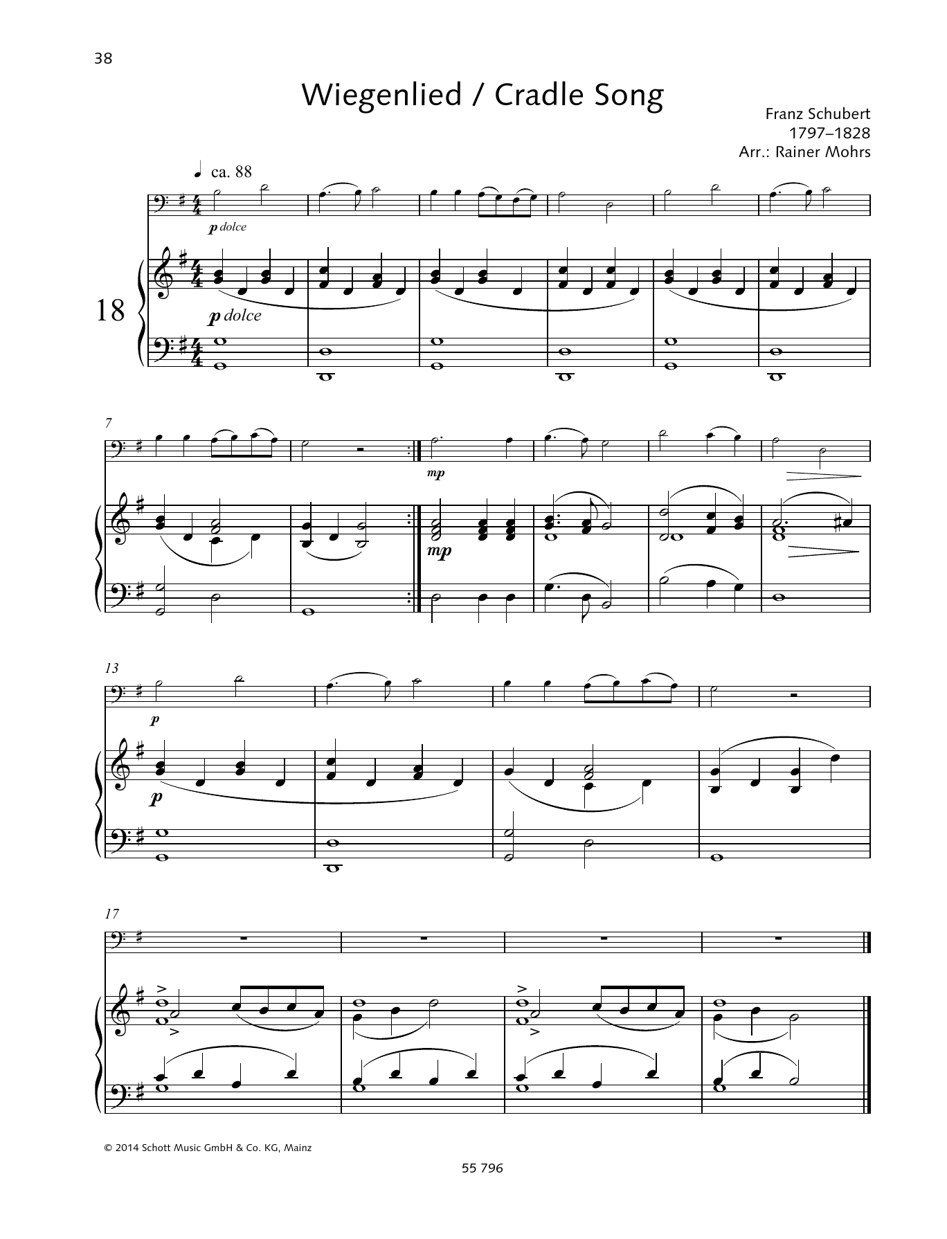 Download Franz Schubert Cradle Song Sheet Music