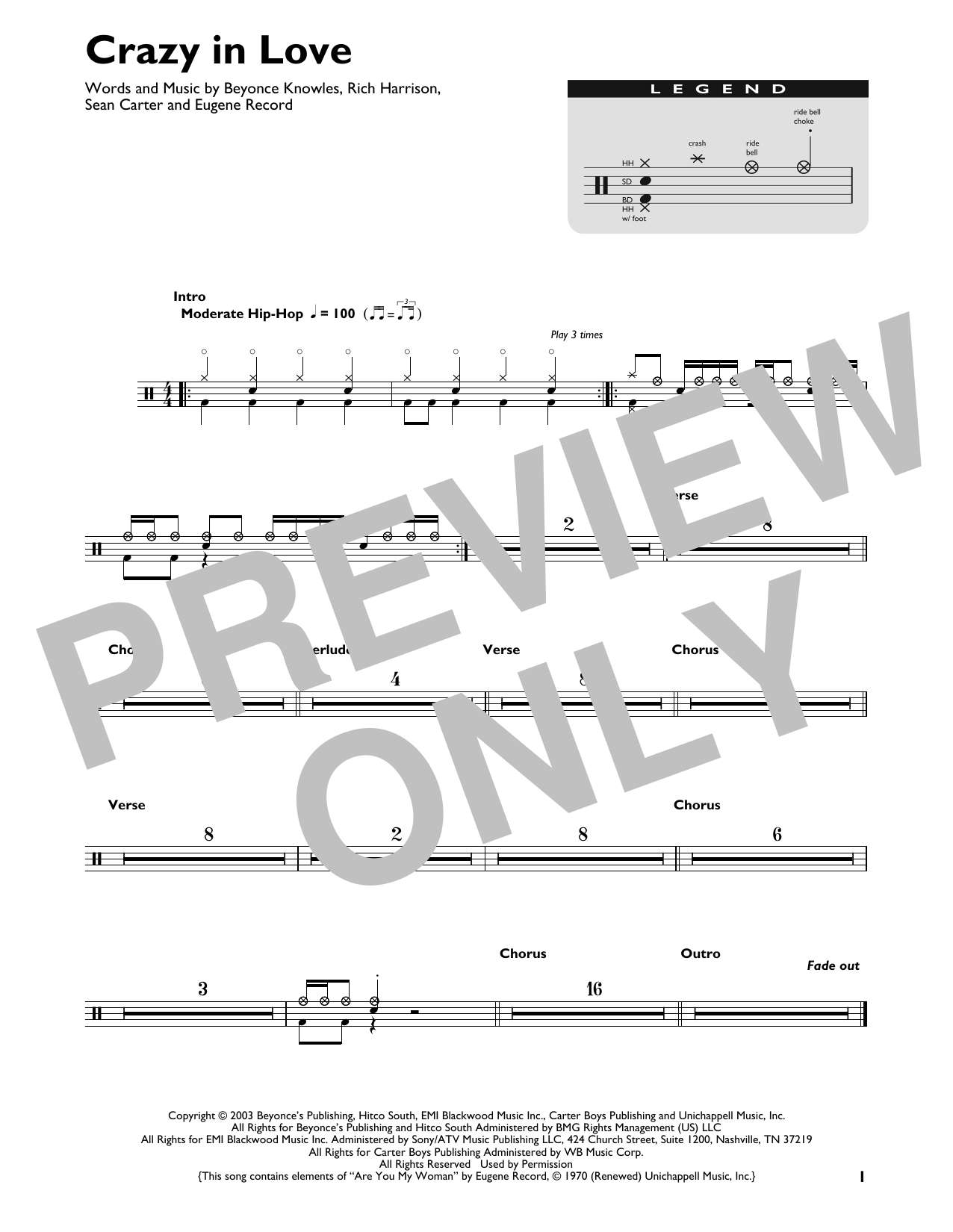 Download Beyonce Crazy In Love (feat. Jay-Z) Sheet Music