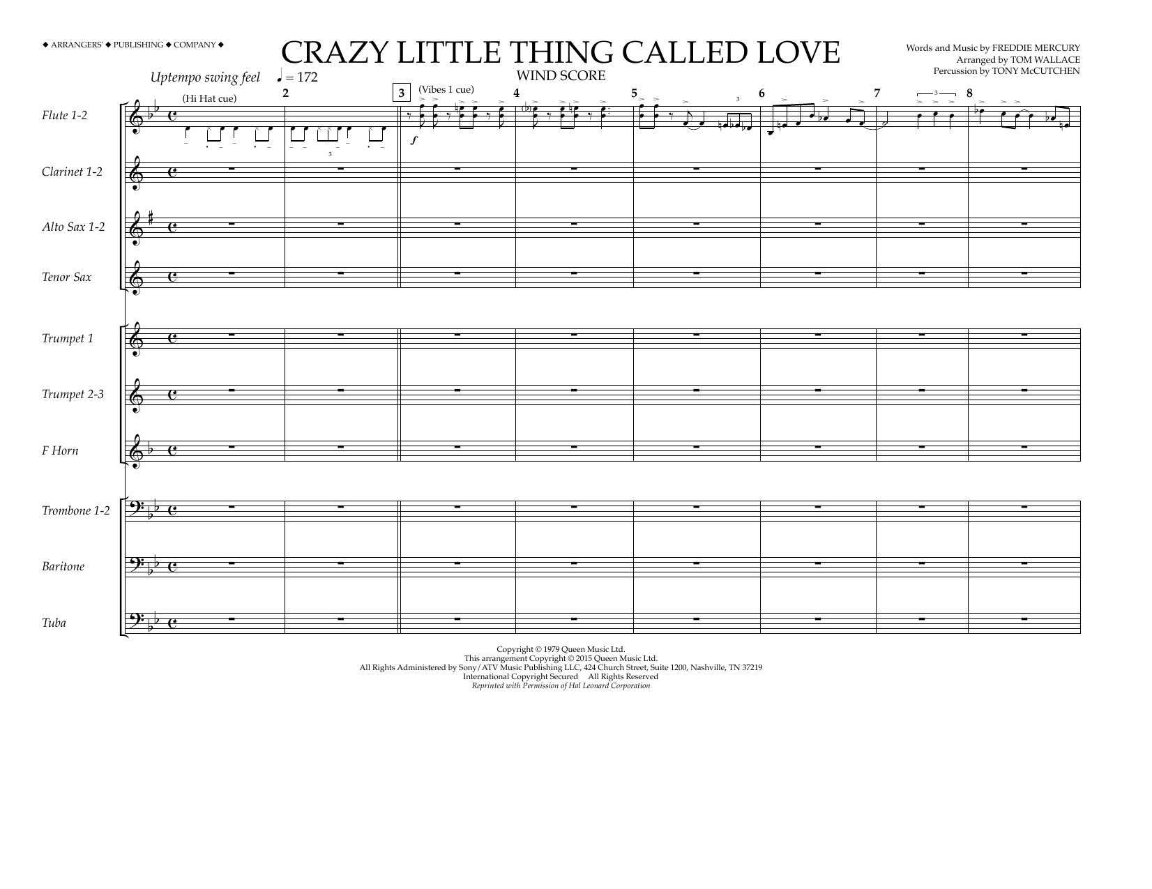 Download Tom Wallace Crazy Little Thing Called Love - Wind S Sheet Music