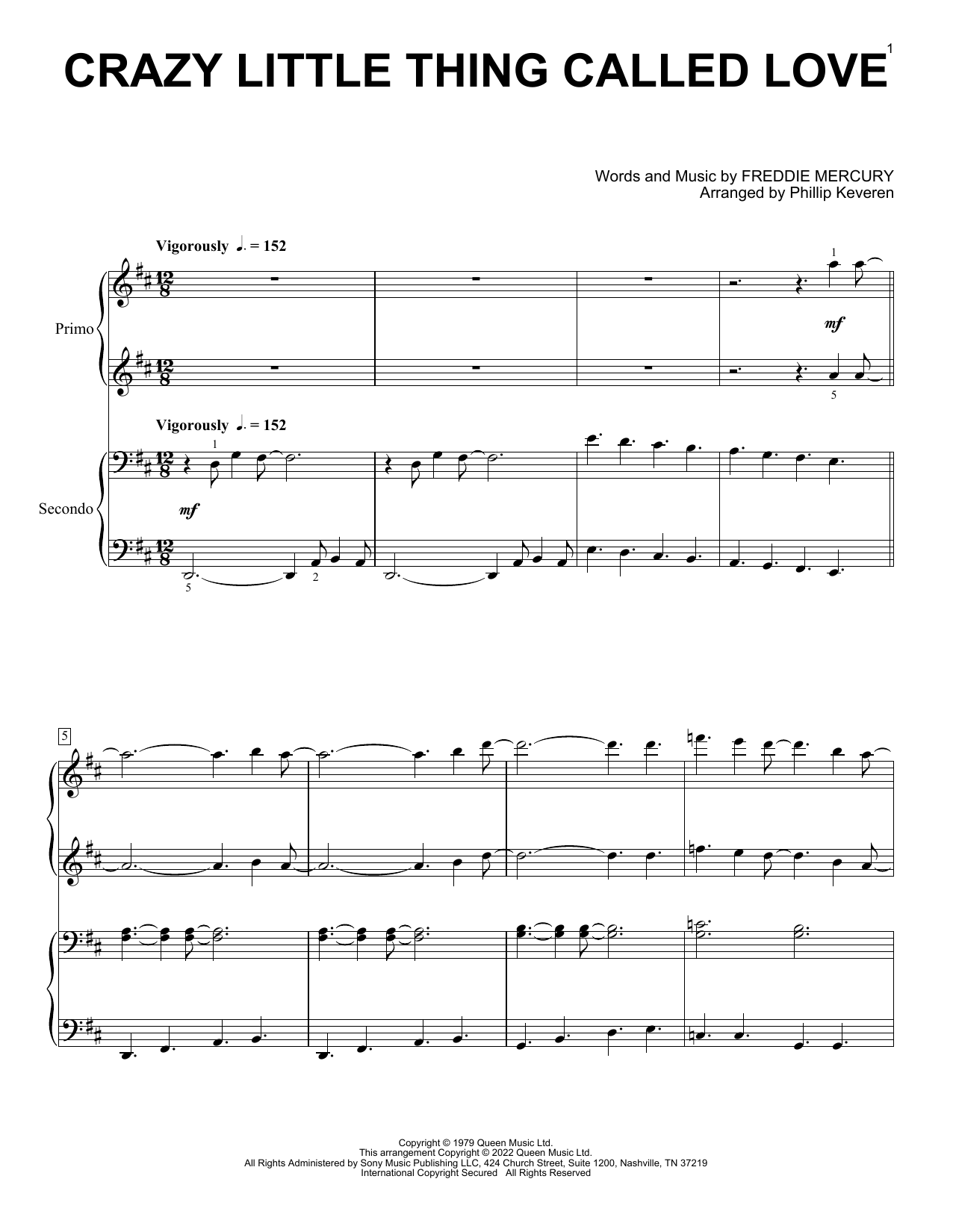 Download Queen Crazy Little Thing Called Love (arr. Ph Sheet Music