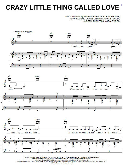 Download Rihanna Crazy Little Thing Called Love Sheet Music