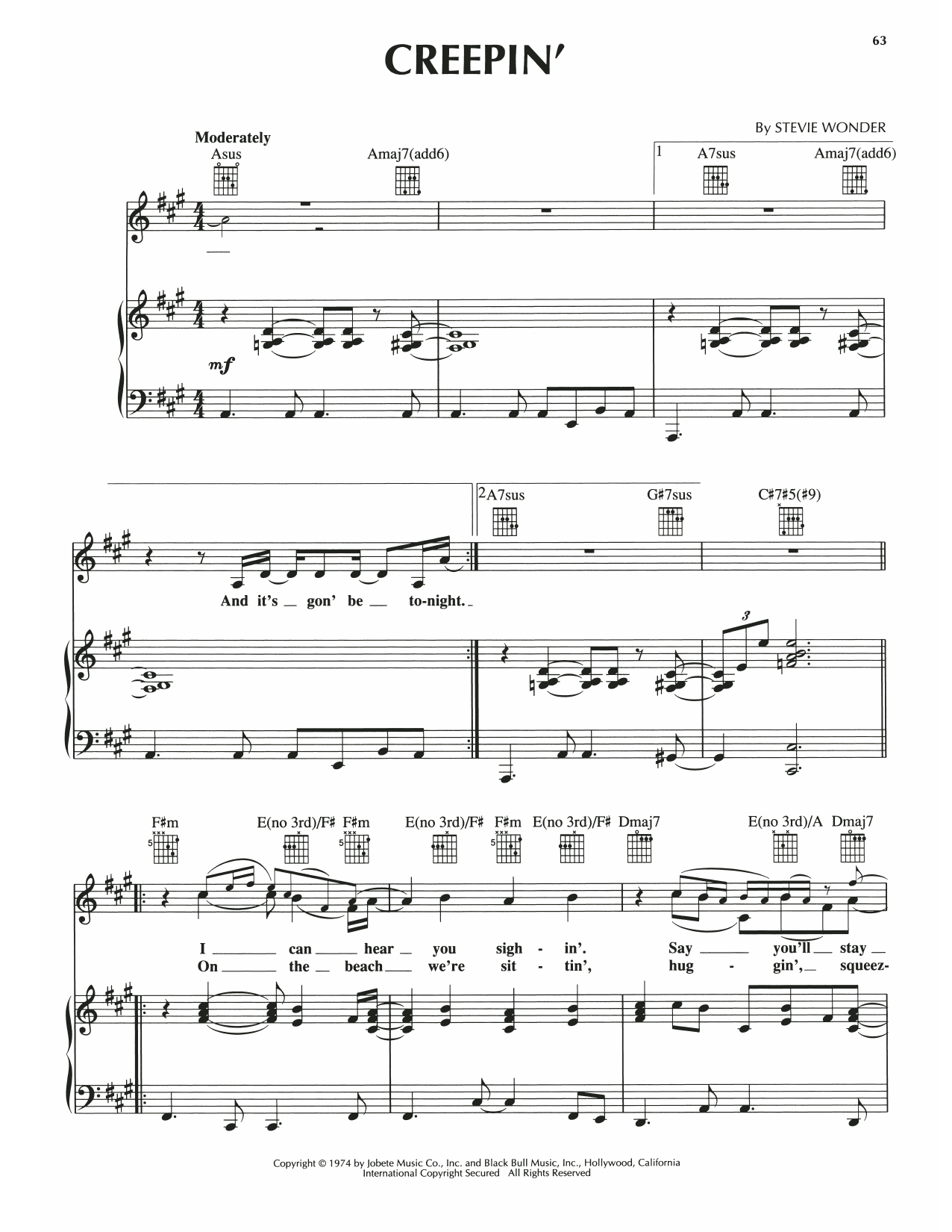 Download Luther Vandross Creepin' Sheet Music