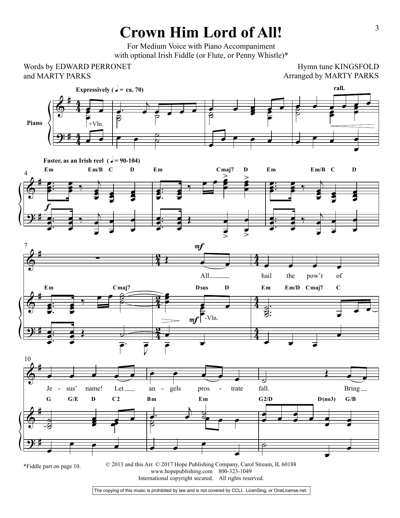 Download Marty Parks Crown Him Lord Of All! Sheet Music