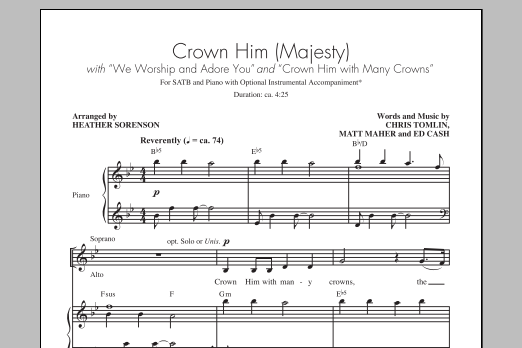 Download Heather Sorenson Crown Him (Majesty) Sheet Music