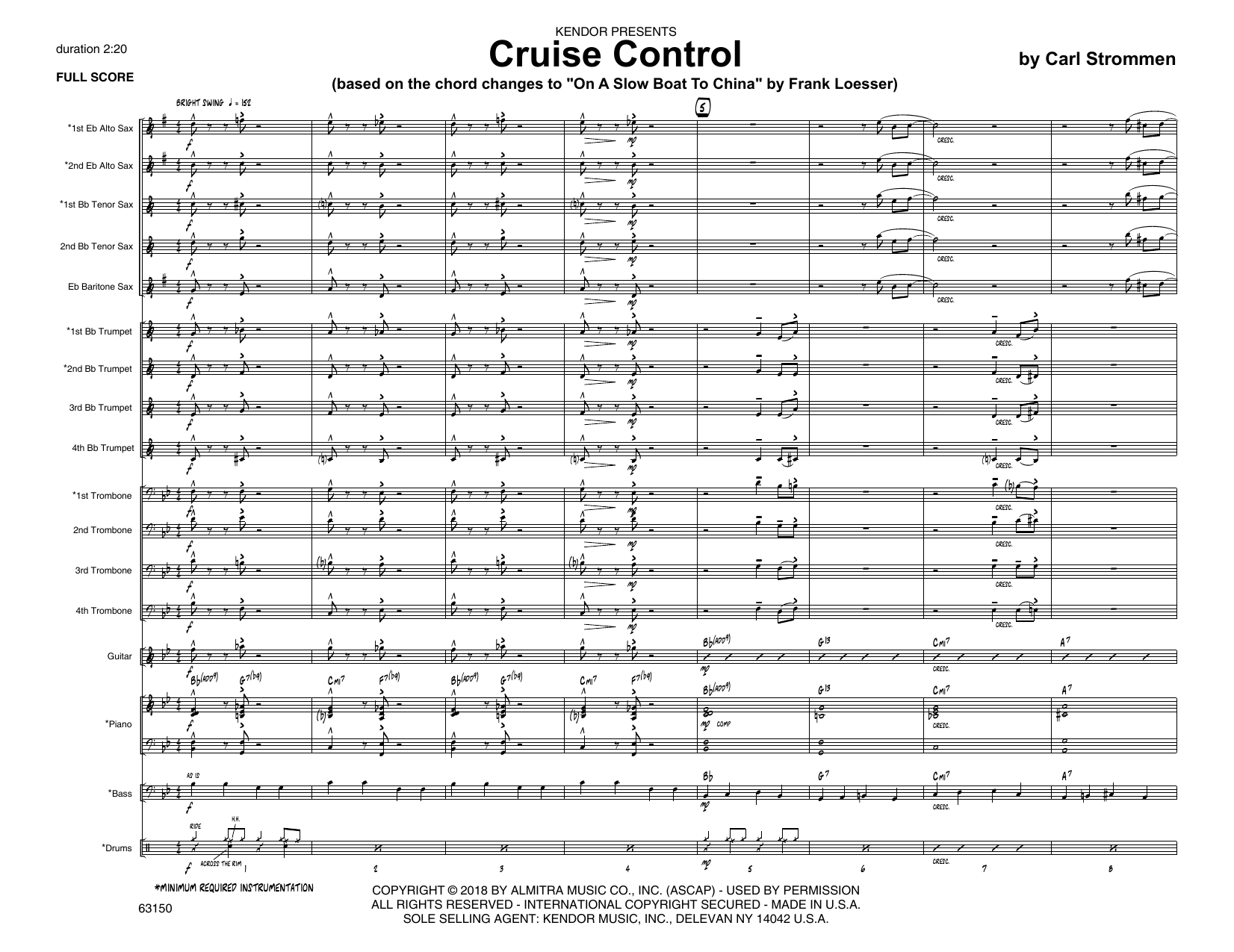 Download Carl Strommen Cruise Control - Full Score Sheet Music