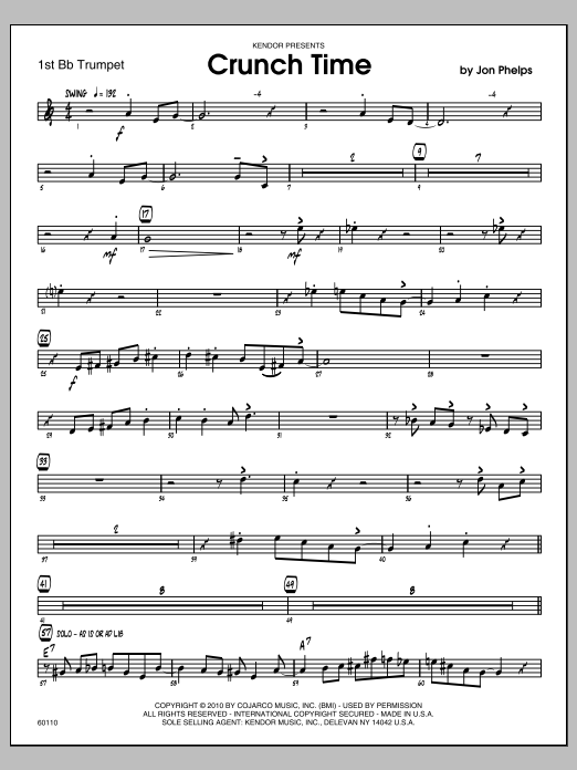 Download Phelps Crunch Time - 1st Bb Trumpet Sheet Music