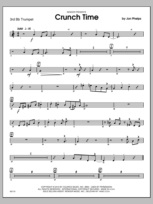 Download Phelps Crunch Time - 3rd Bb Trumpet Sheet Music