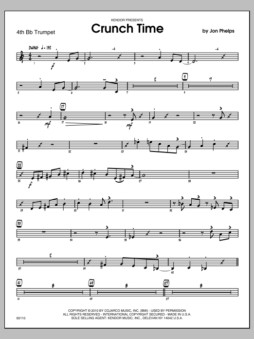 Download Phelps Crunch Time - 4th Bb Trumpet Sheet Music