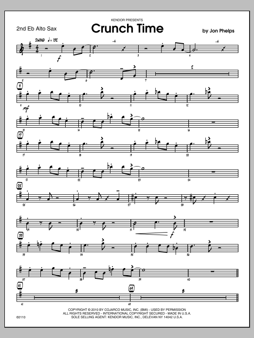 Download Phelps Crunch Time - Alto Sax 2 Sheet Music
