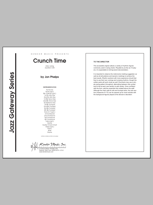 Download Phelps Crunch Time - Full Score Sheet Music