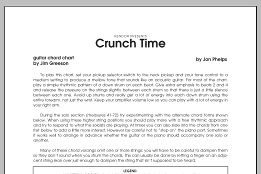 Download Phelps Crunch Time - Guitar Chord Chart Sheet Music