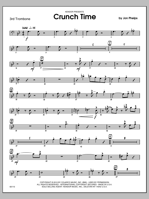 Download Phelps Crunch Time - Trombone 3 Sheet Music