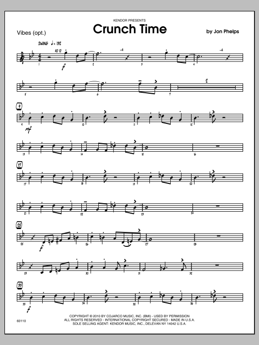 Download Phelps Crunch Time - Vibes Sheet Music