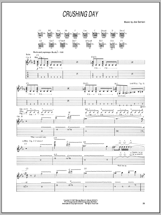 Download Joe Satriani Crushing Day Sheet Music
