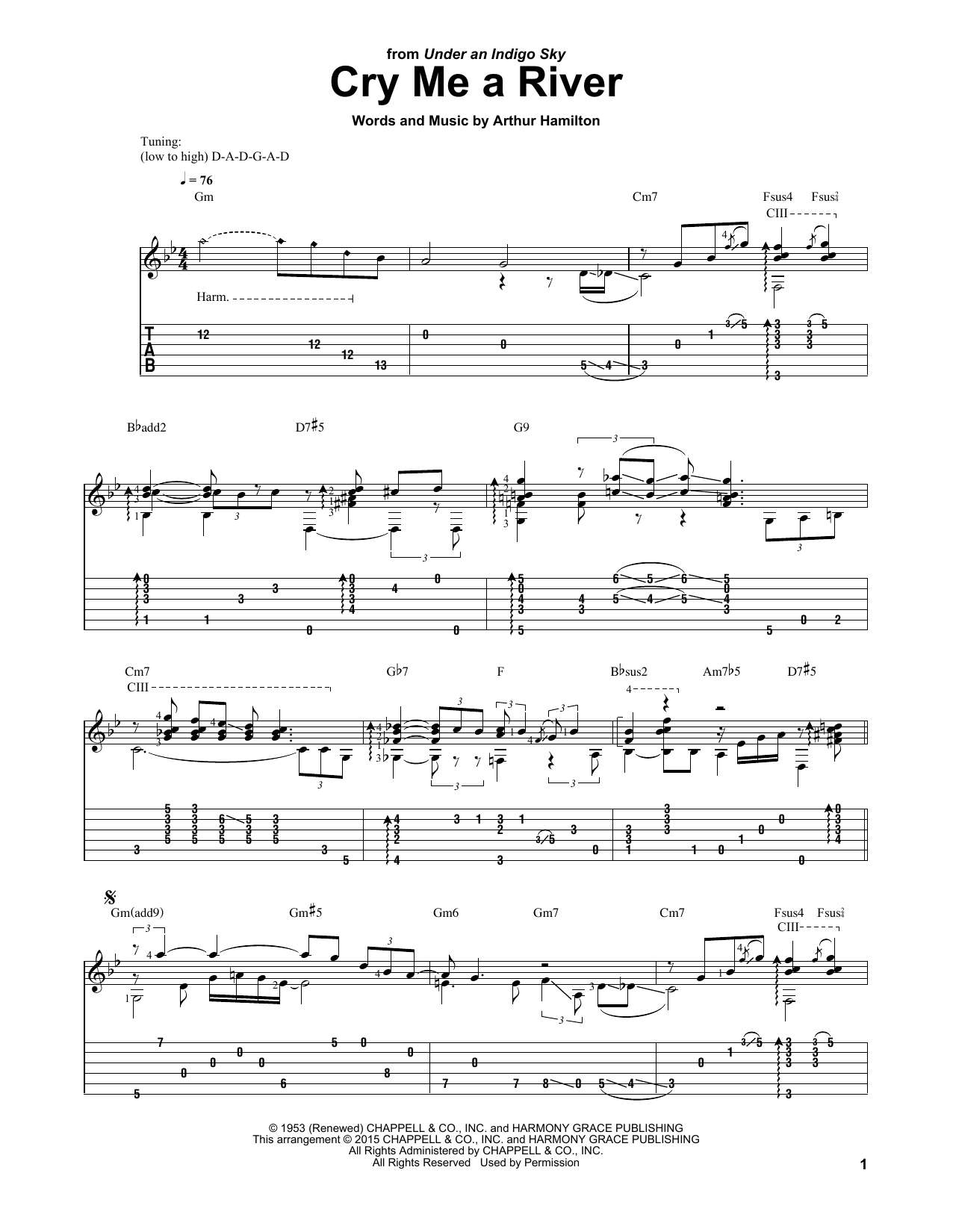 Download Laurence Juber Cry Me A River Sheet Music