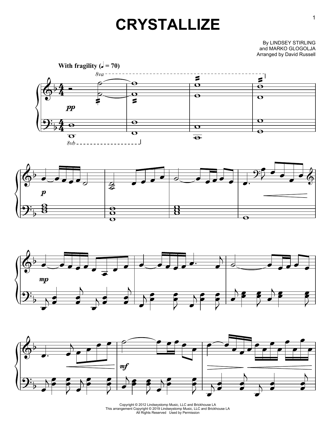 Download Lindsey Stirling Crystallize Sheet Music