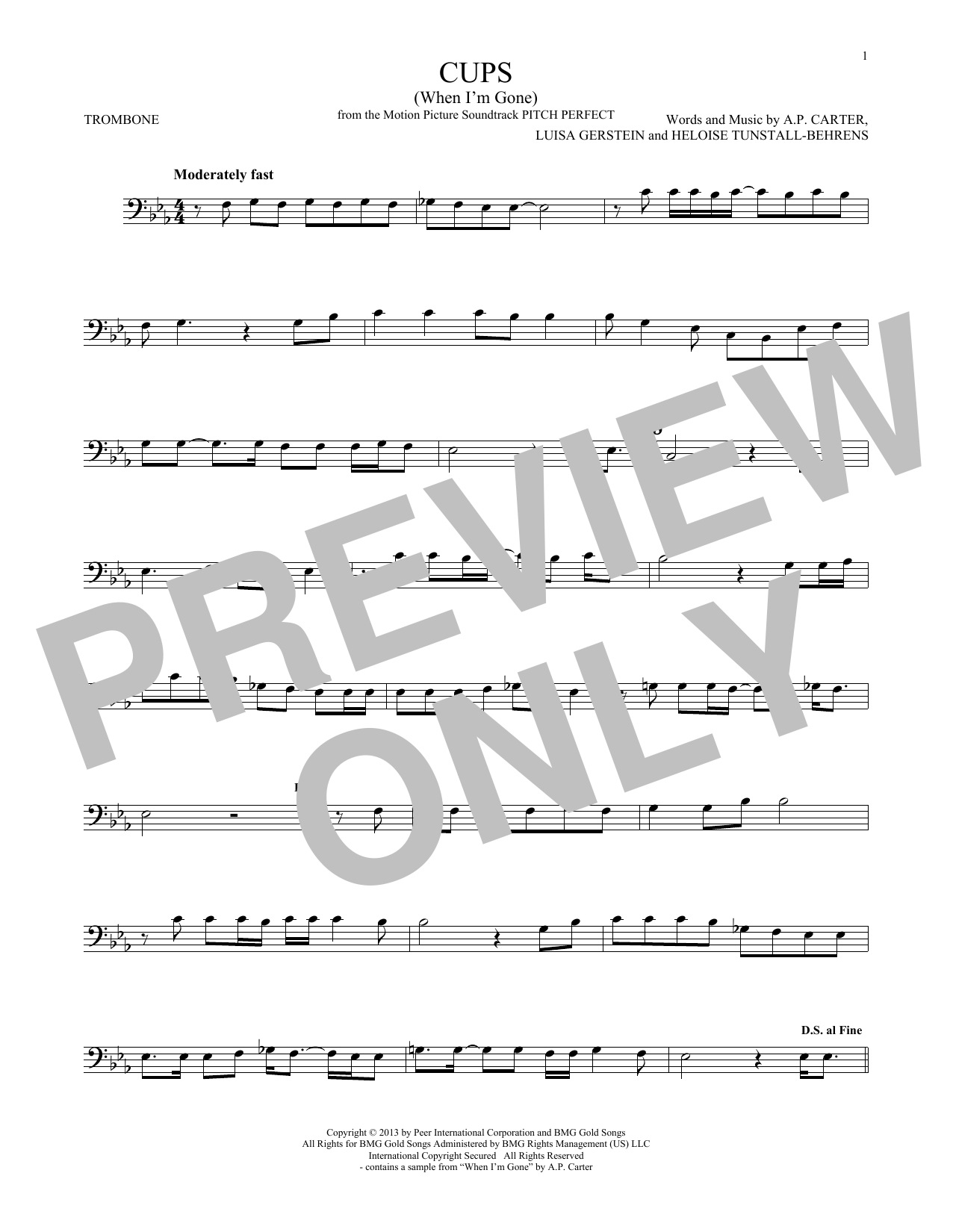 Download Anna Kendrick Cups (When I'm Gone) Sheet Music