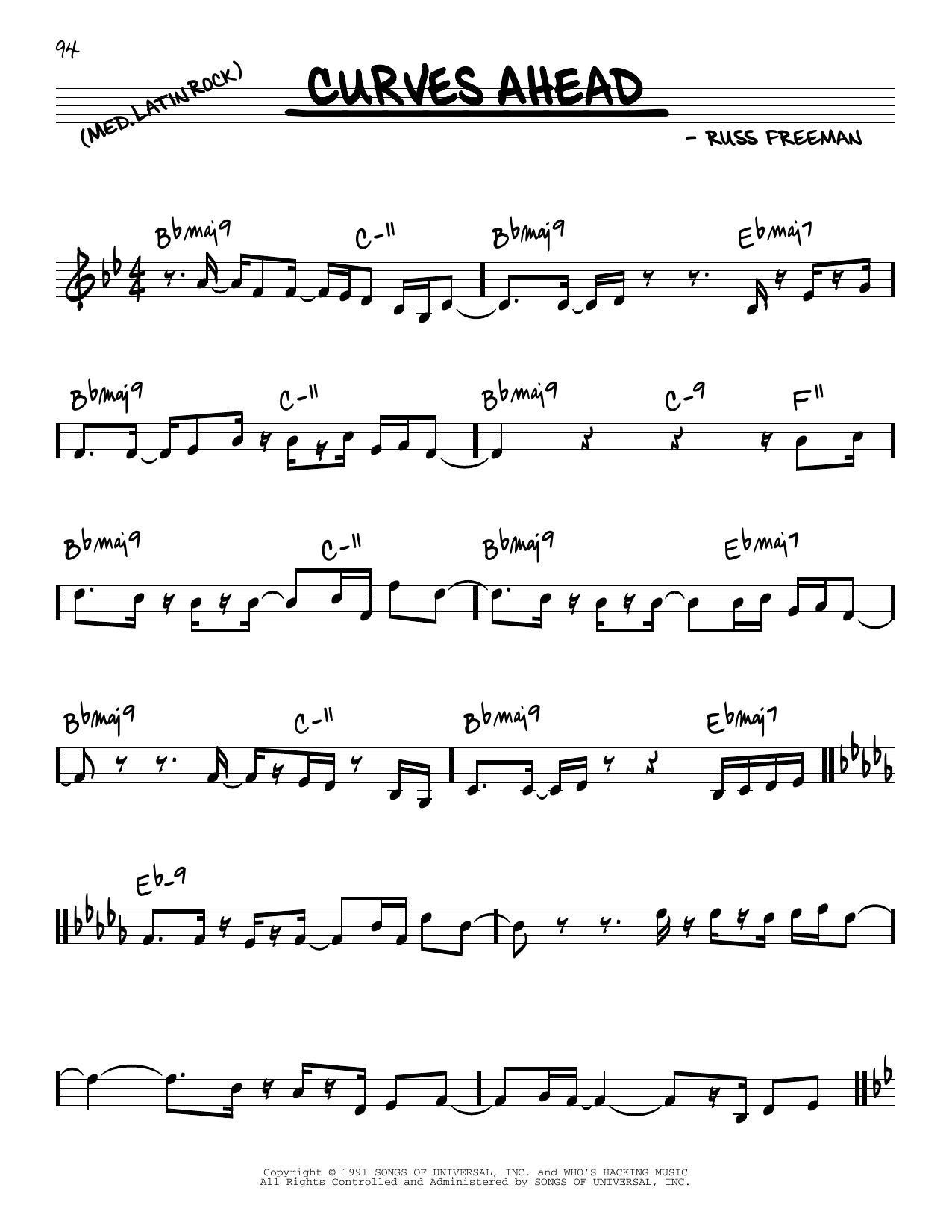 Download The Rippingtons Curves Ahead Sheet Music