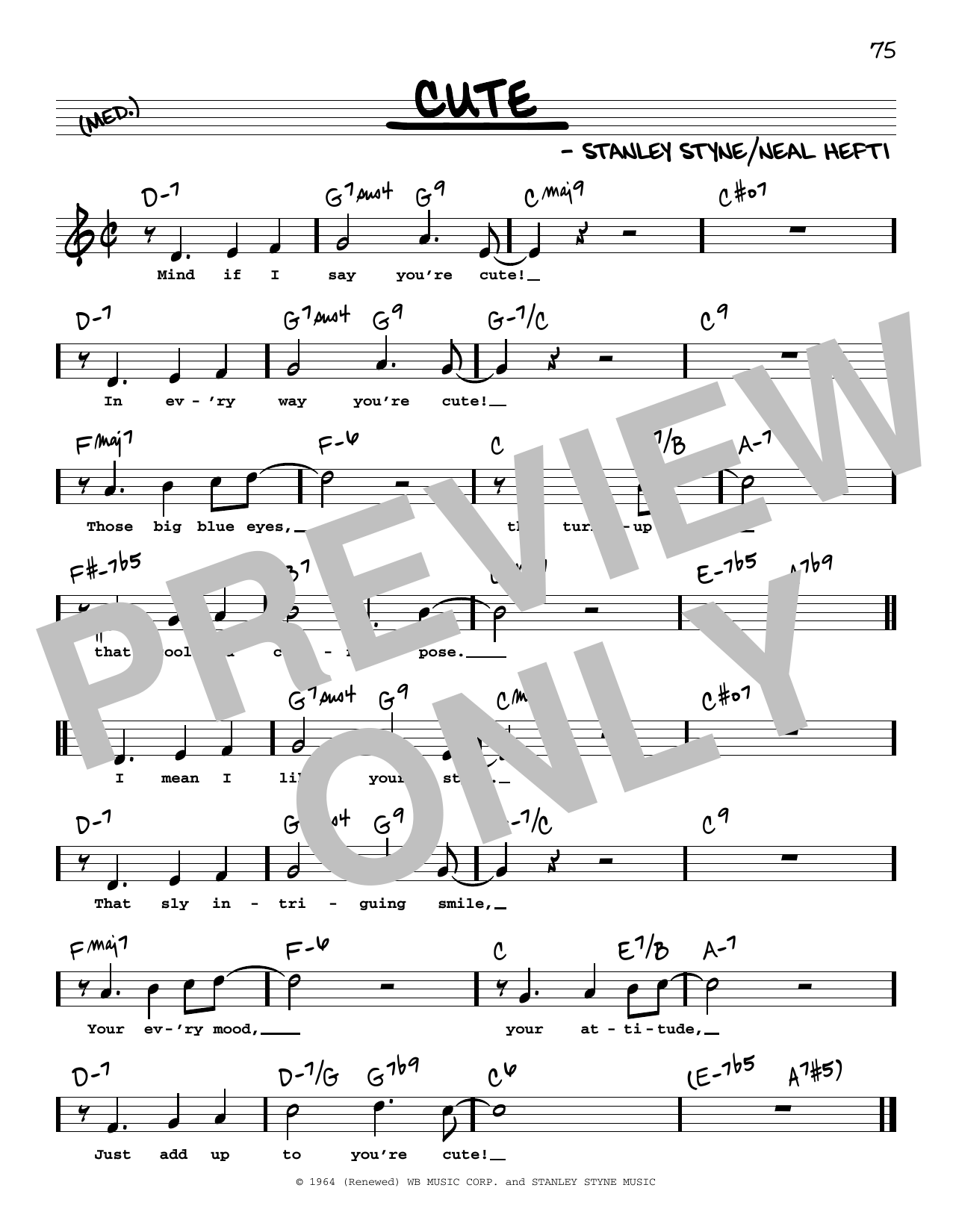 Download Count Basie Cute (High Voice) Sheet Music
