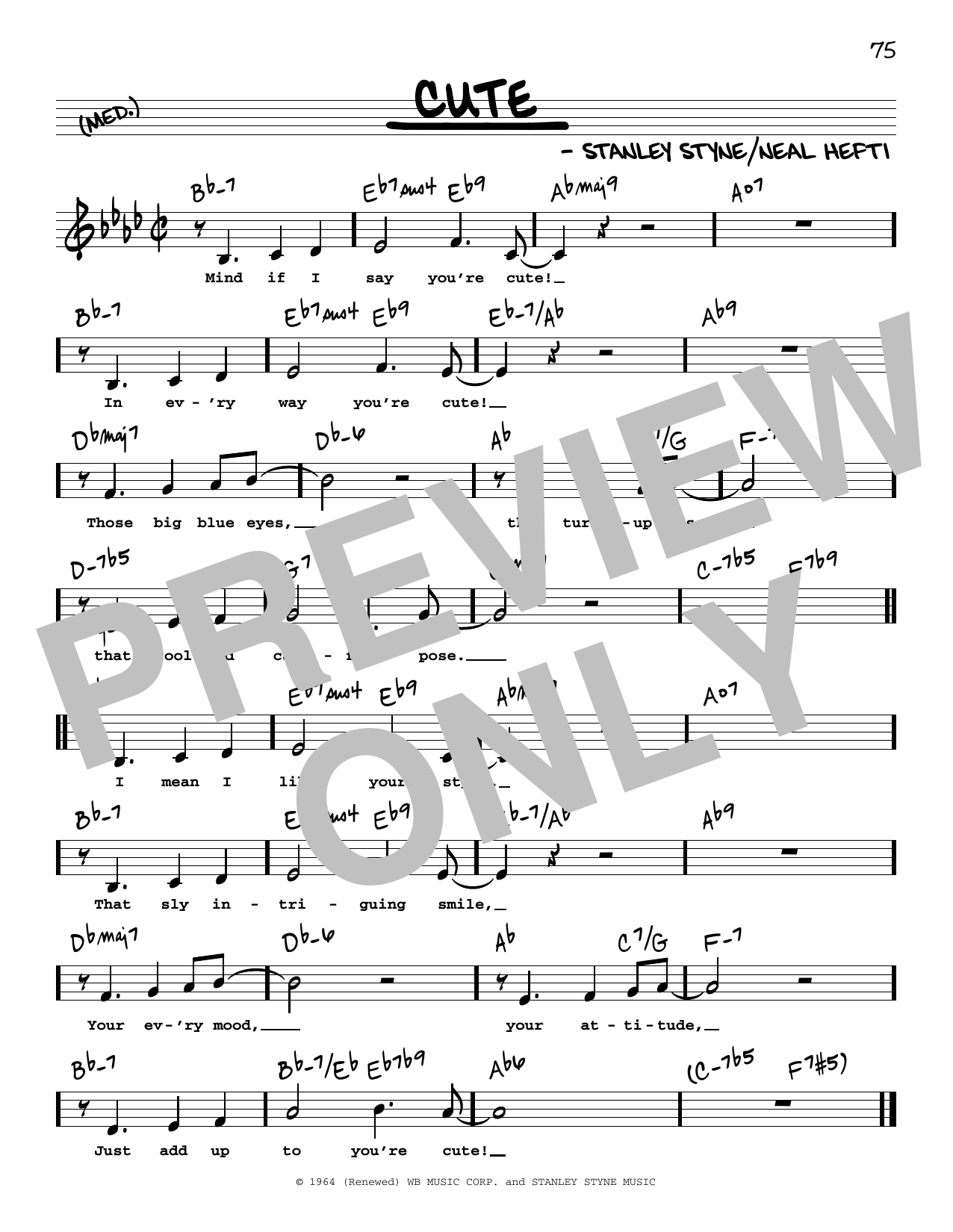 Download Count Basie Cute (Low Voice) Sheet Music