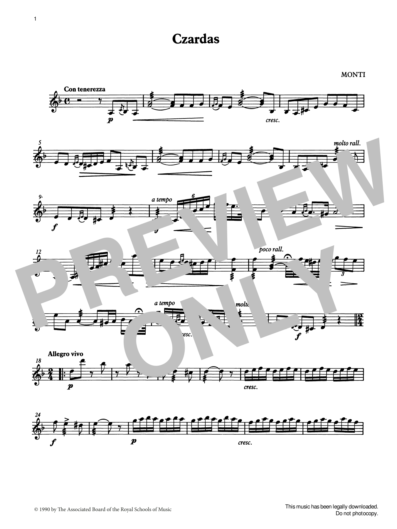 Download Vittorio Monti Czardas from Graded Music for Tuned Per Sheet Music