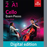 Download or print Da eben seinen Lauf volbracht (Grade 2, A1, from the ABRSM Cello Syllabus from 2024) Sheet Music Printable PDF 3-page score for Classical / arranged Cello Solo SKU: 1341846.