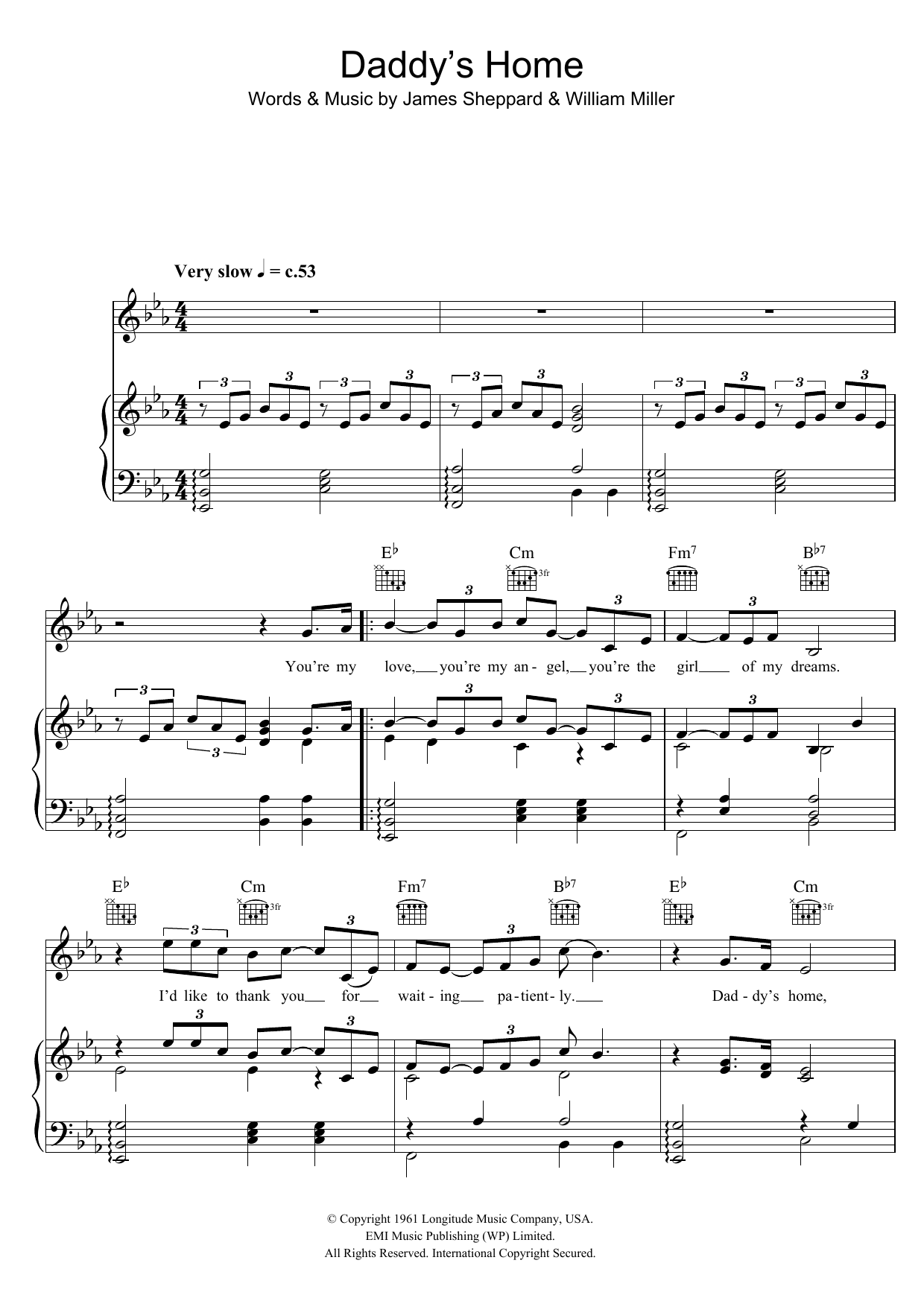 Download Jermaine Jackson Daddy's Home Sheet Music