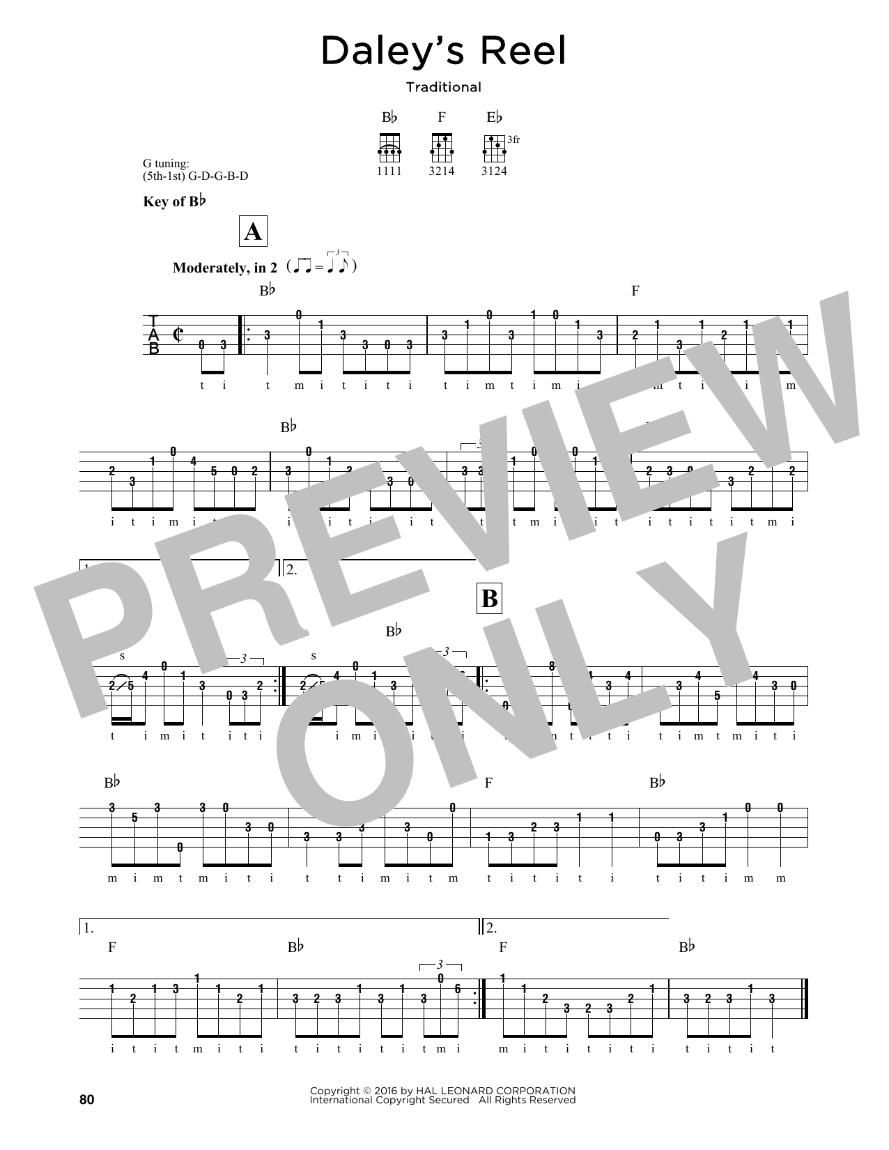Download Traditional Daley's Reel Sheet Music