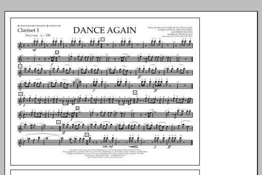 Download Tom Wallace Dance Again - Clarinet 1 Sheet Music