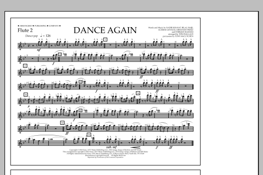 Download Tom Wallace Dance Again - Flute 2 Sheet Music