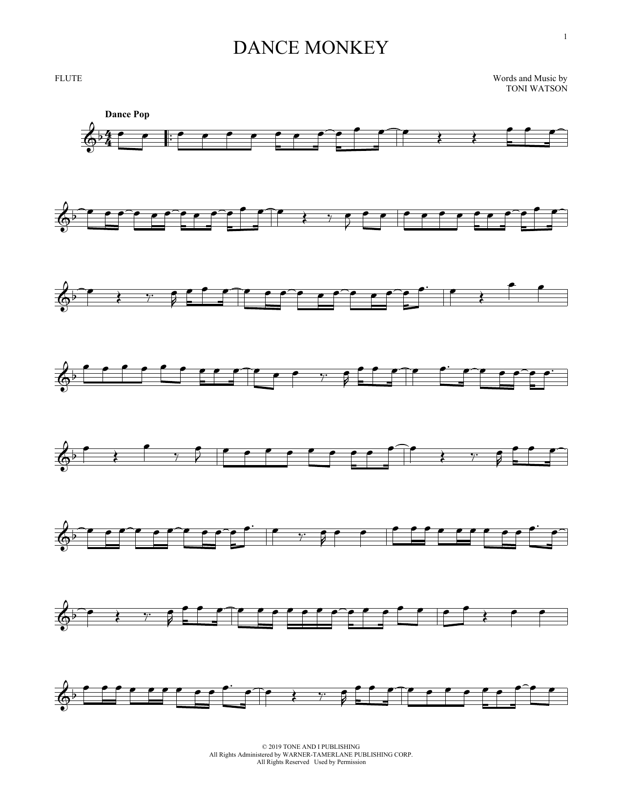 Download Tones And I Dance Monkey Sheet Music