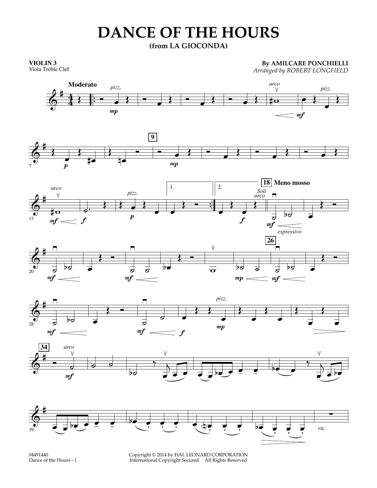 Download Amilcare Ponchielli Dance of the Hours (arr. Robert Longfie Sheet Music