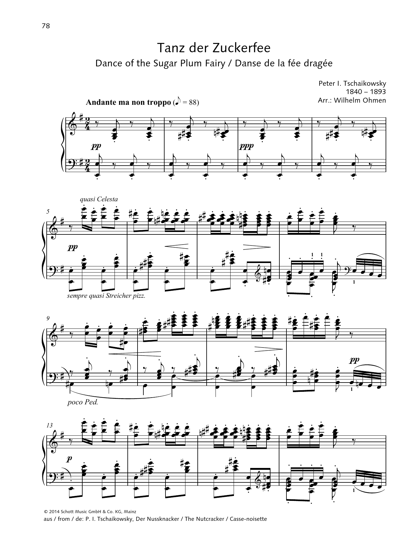 Download Pyotr Il'yich Tchaikovsky Dance Of The Sugar Plum Fairy Sheet Music