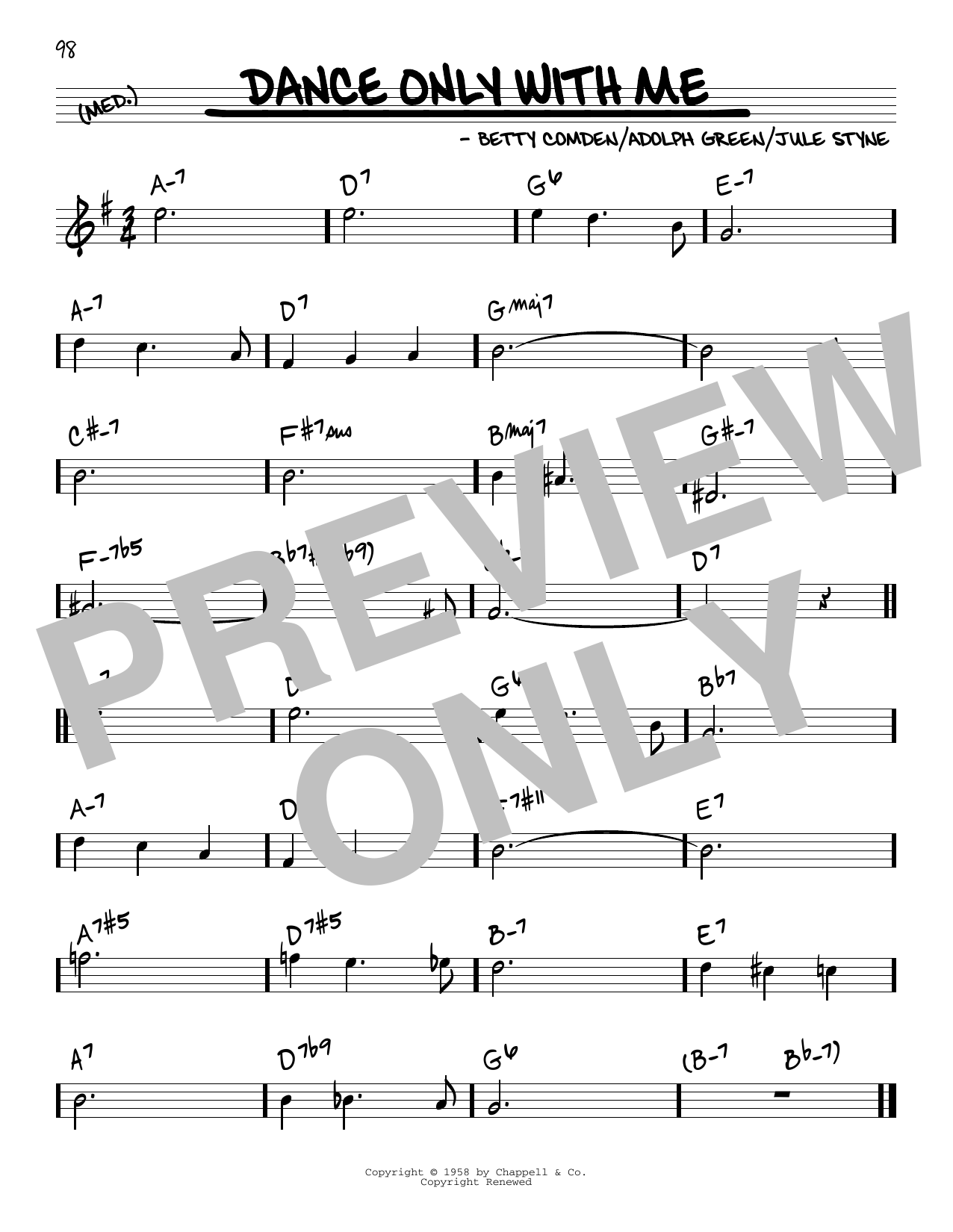 Download Jule Styne Dance Only With Me Sheet Music