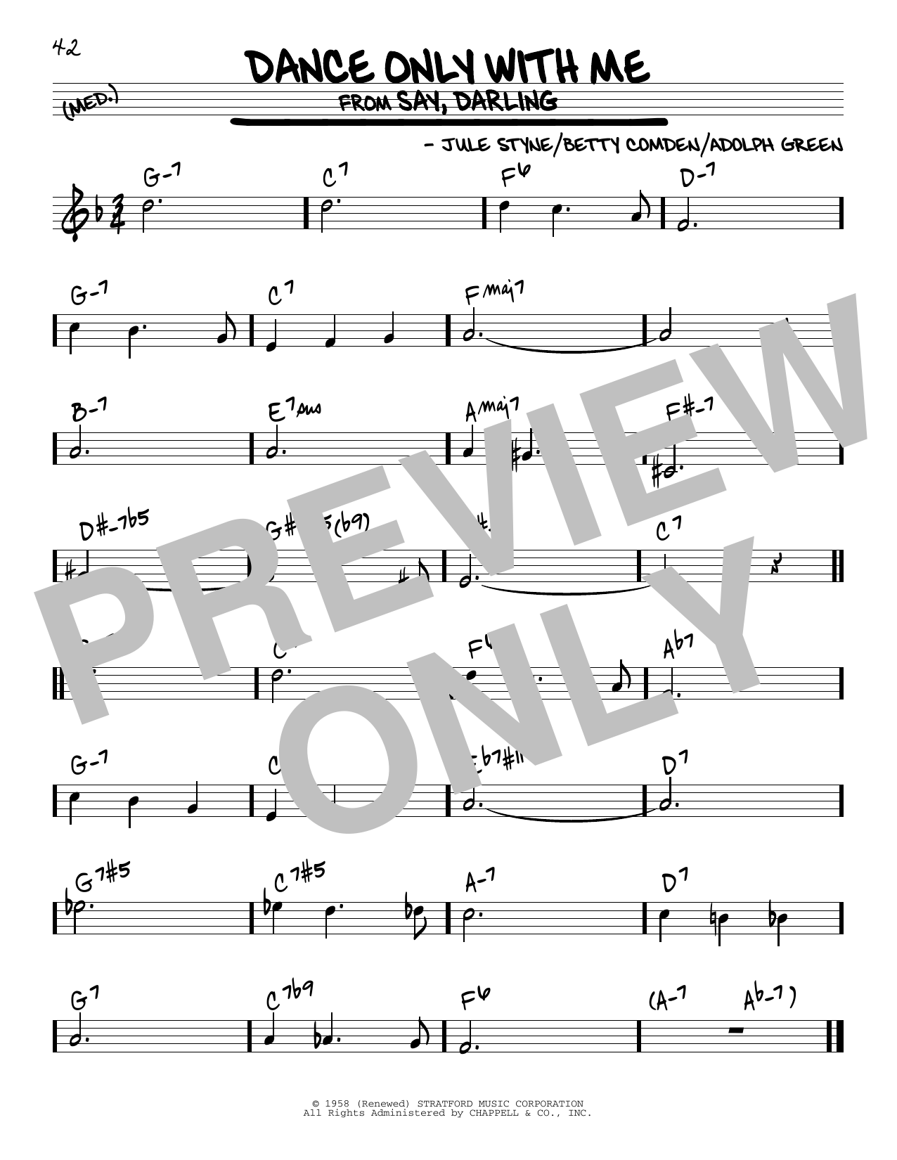Download Perry Como Dance Only With Me Sheet Music