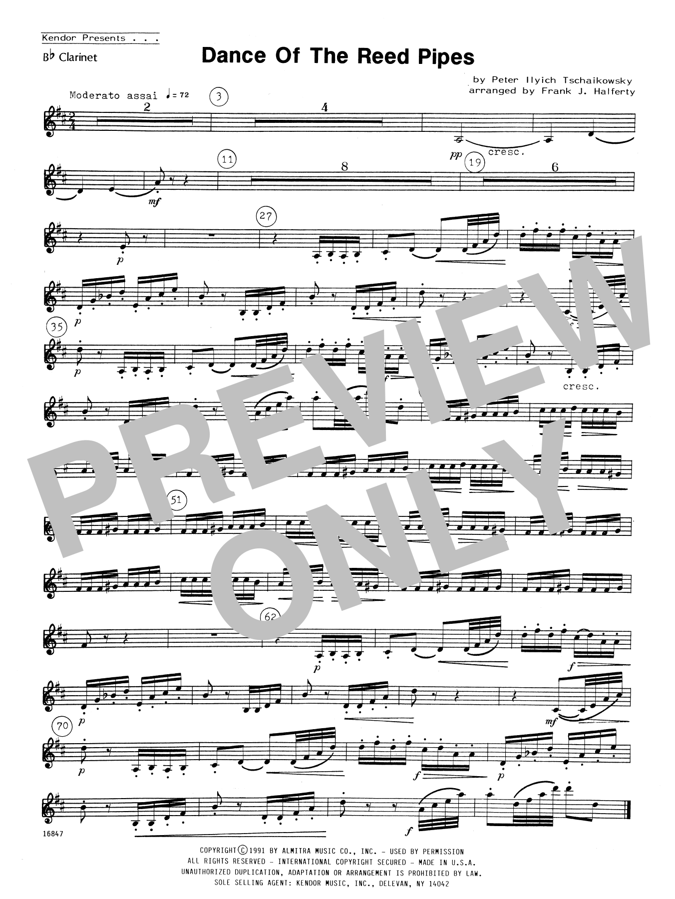 Download Frank J. Halferty Dance Of The Reed Pipes - Bb Clarinet Sheet Music