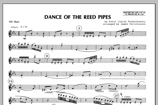 Download Christensen Dance Of The Reed Pipes - Flute 4 Sheet Music