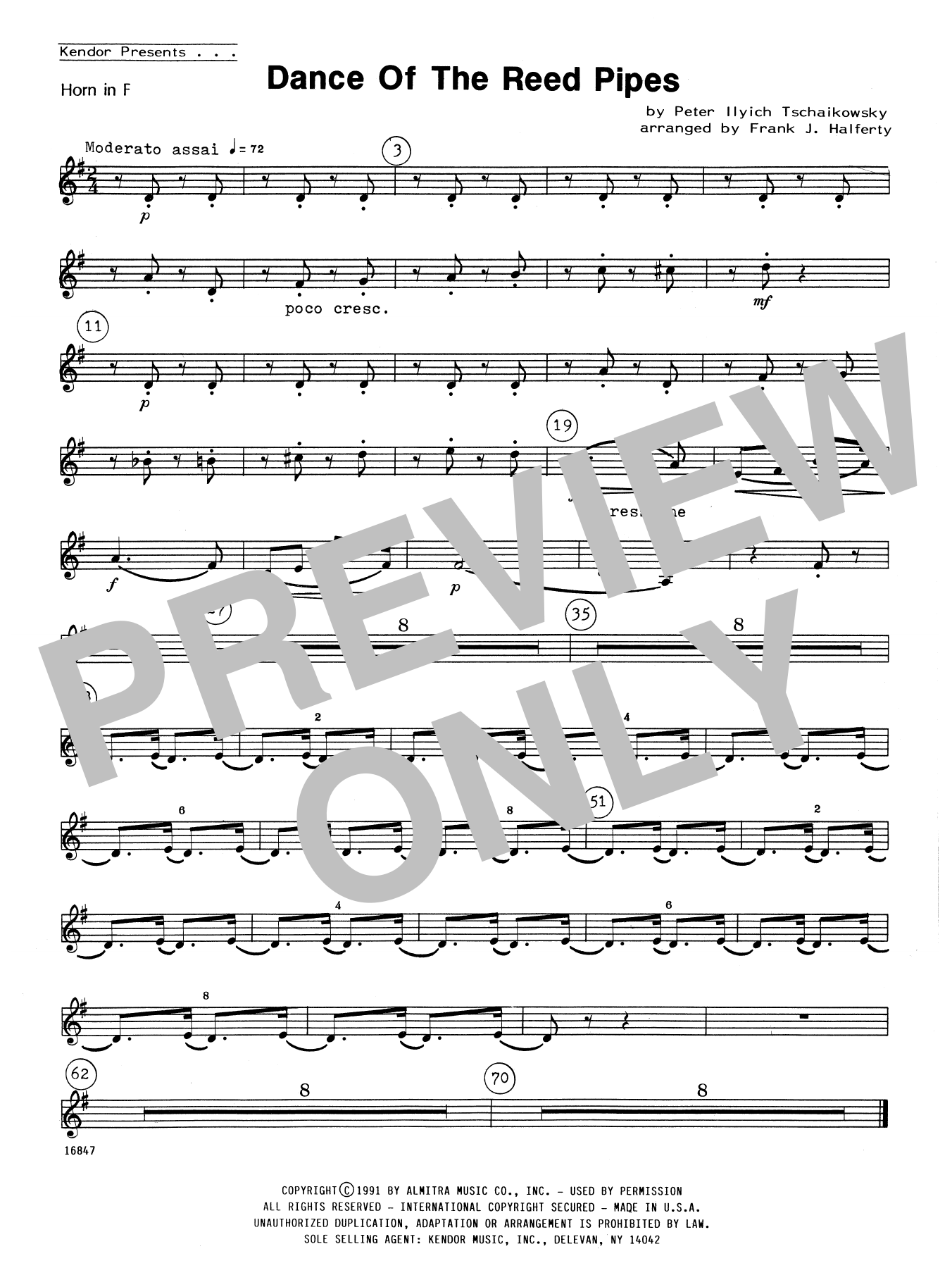 Download Frank J. Halferty Dance Of The Reed Pipes - Horn in F Sheet Music