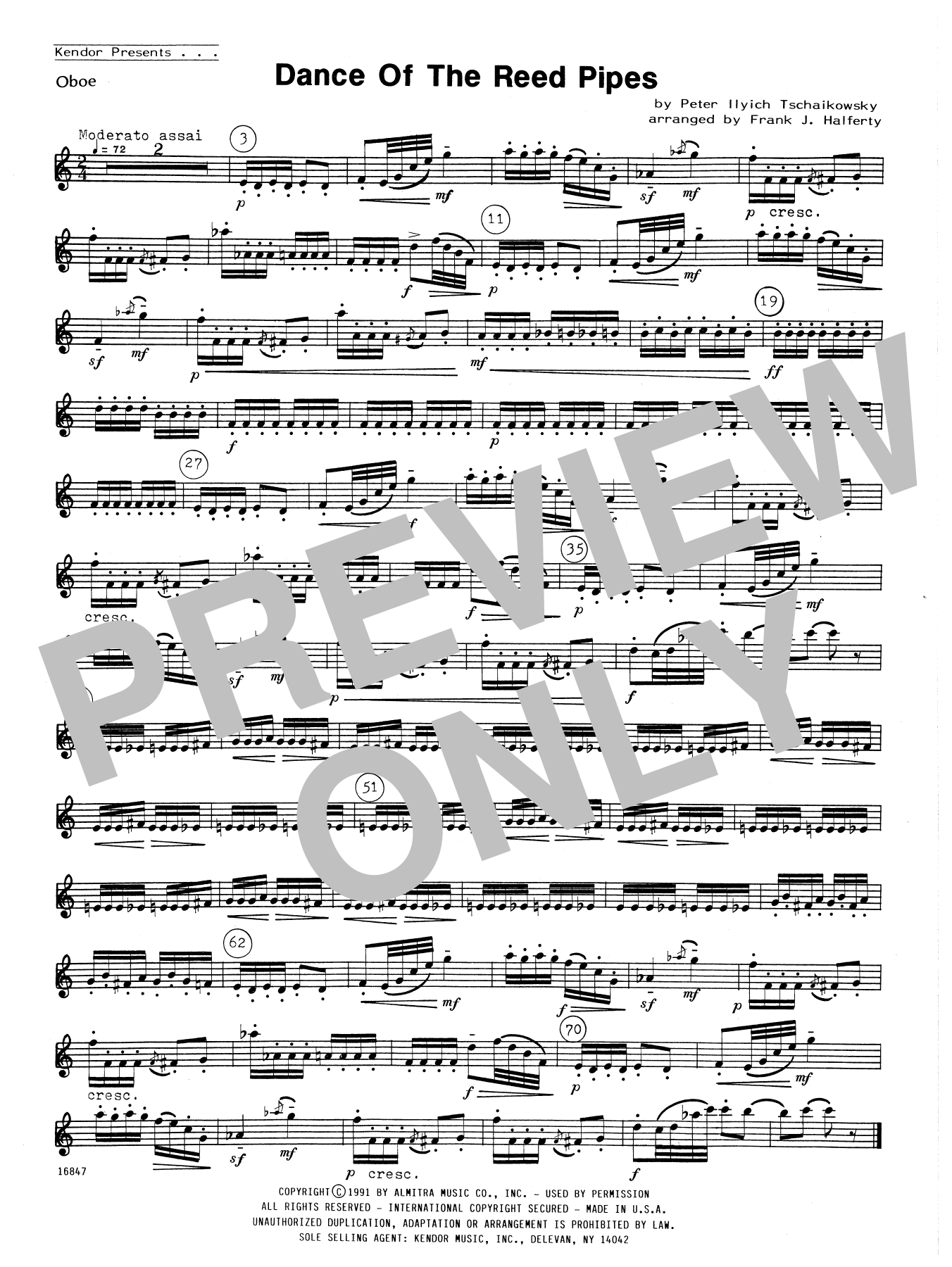 Download Frank J. Halferty Dance Of The Reed Pipes - Oboe Sheet Music
