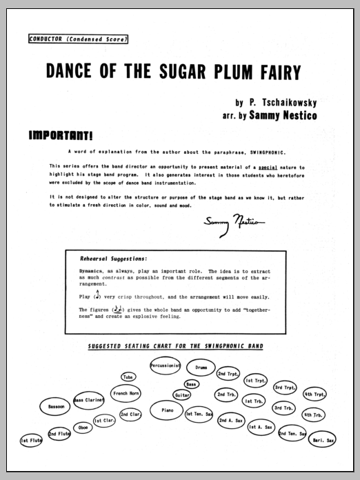 Download Sammy Nestico Dance Of The Sugar Plum Fairy - Full Sc Sheet Music