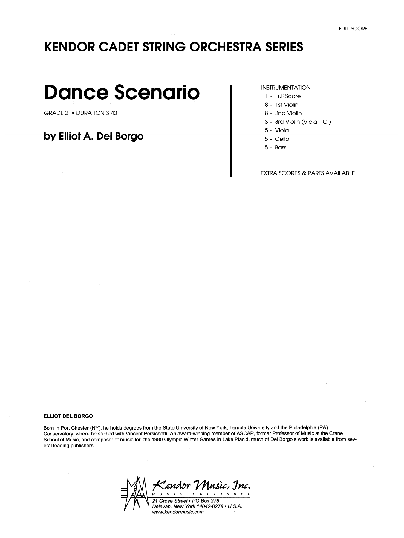 Download Elliot A. Del Borgo Dance Scenario - Full Score Sheet Music