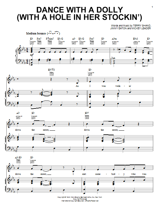 Jimmy Eaton Dance With A Dolly (With A Hole In Her Stockin') sheet music notes printable PDF score