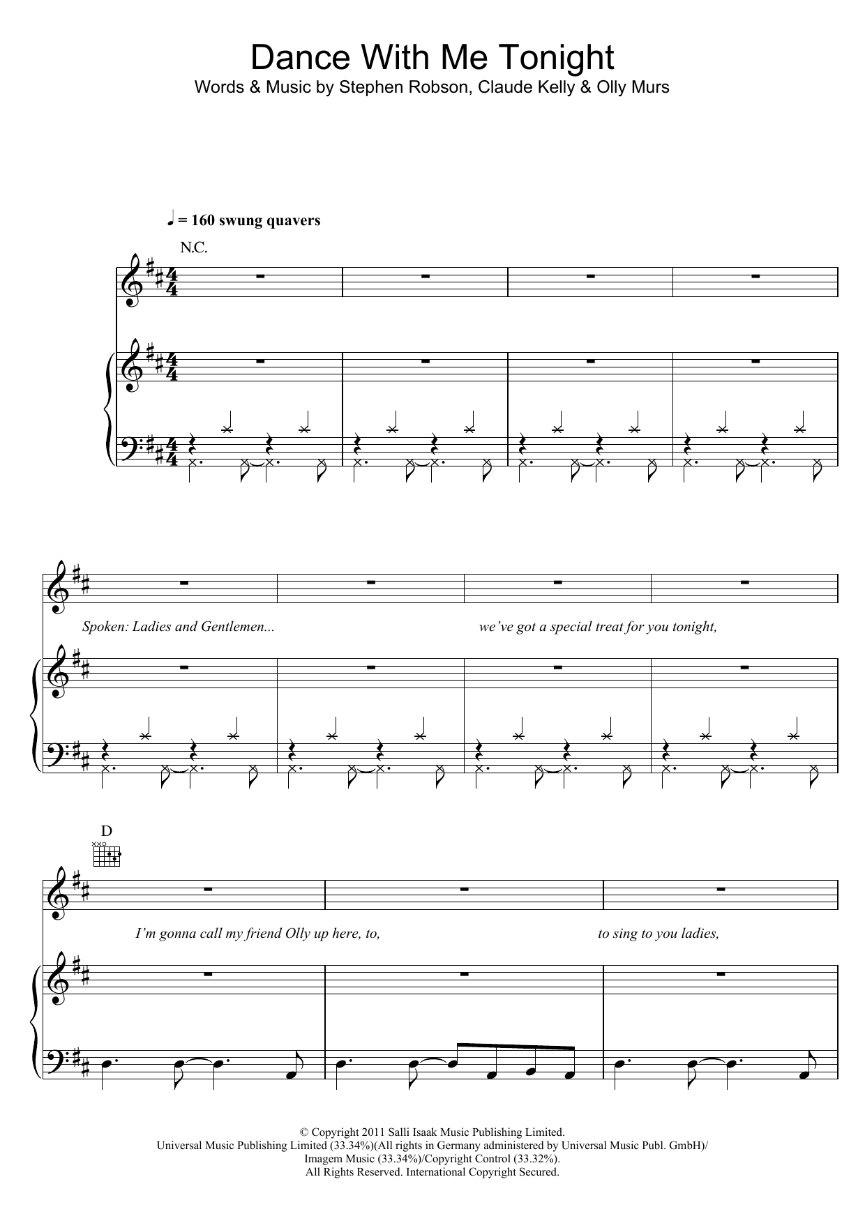 Download Olly Murs Dance With Me Tonight Sheet Music